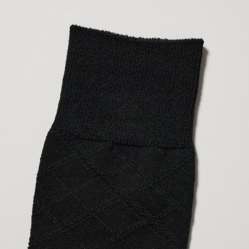 Uniqlo Supima Baumwoll Links Checked Socken Herren Grau | LKHW-58364