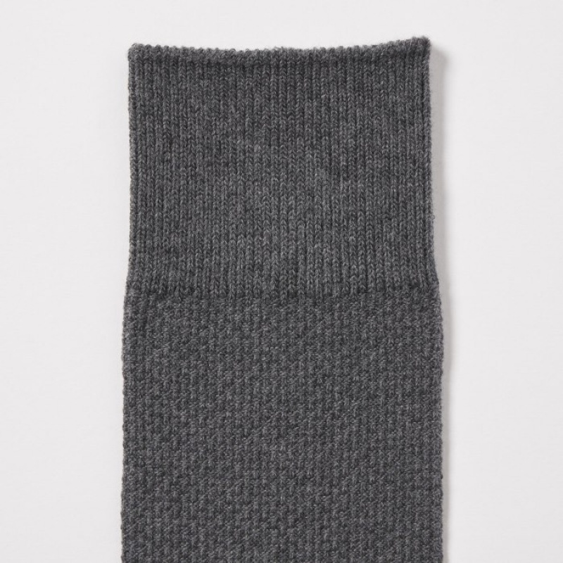 Uniqlo Supima® Baumwoll Pique Socken Herren Grau | DUHF-48109