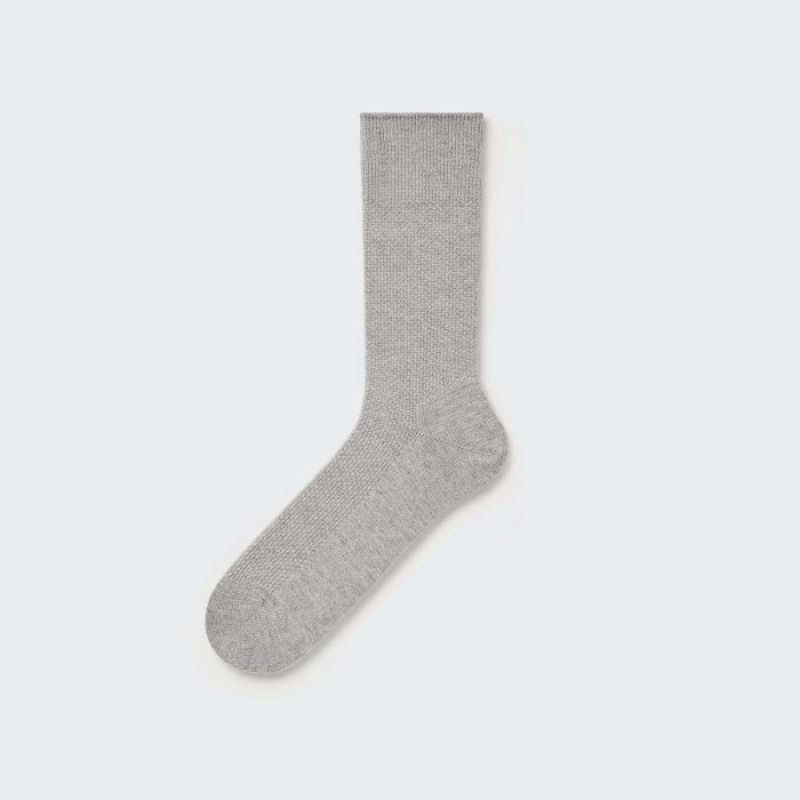 Uniqlo Supima® Baumwoll Pique Socken Herren Grau | DUHF-48109