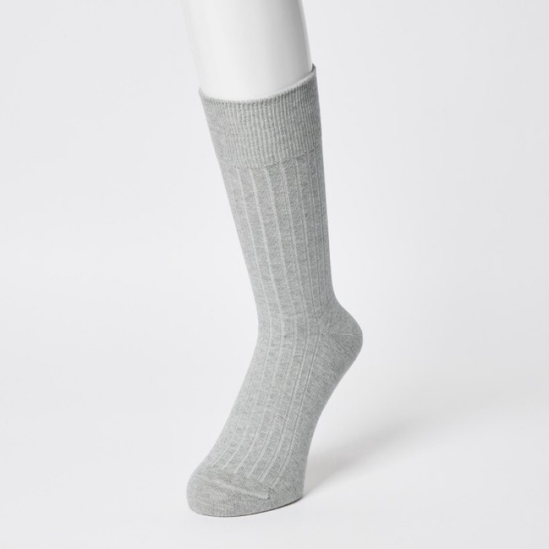 Uniqlo Supima® Baumwoll Weite Gerippt Socken Herren Schwarz | DIXO-15287