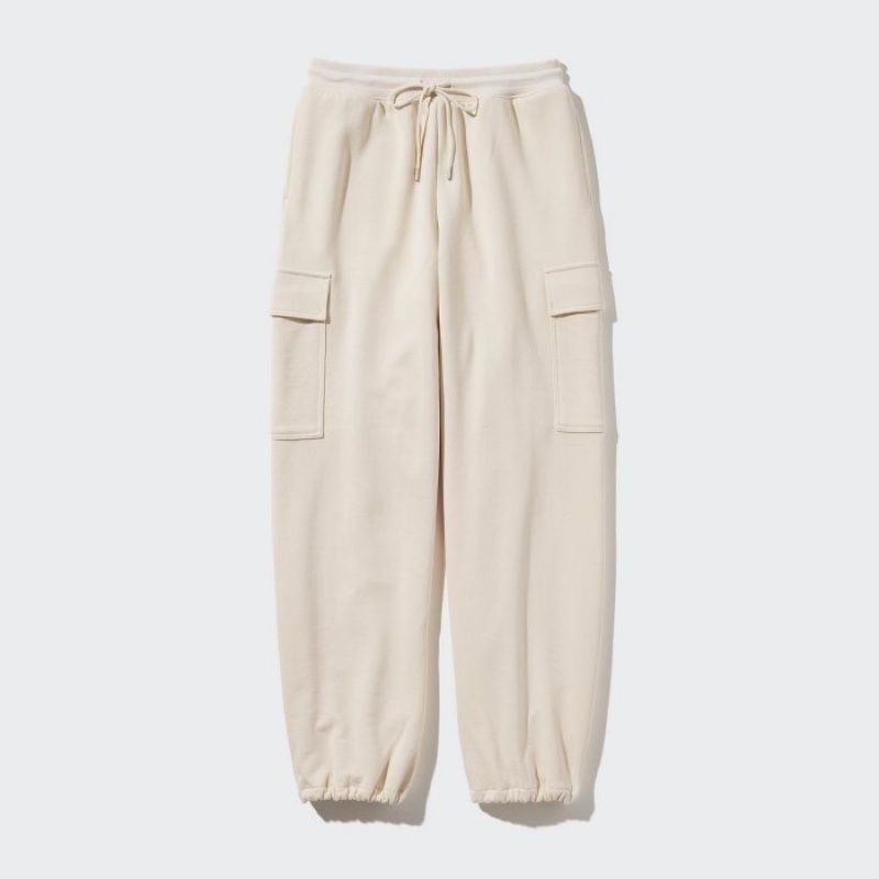 Uniqlo Sweat Cargo Hose Damen Weiß | OBVI-89432