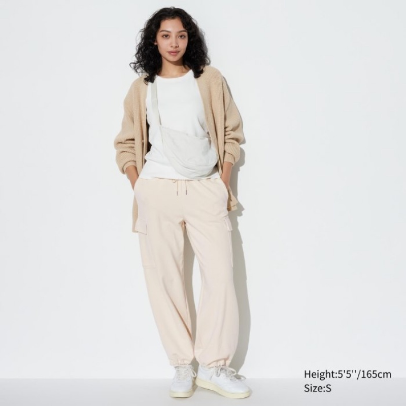 Uniqlo Sweat Cargo Hose Damen Weiß | OBVI-89432