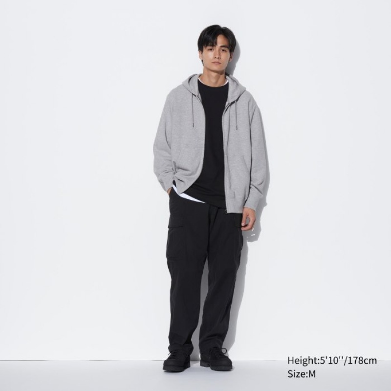 Uniqlo Sweat Full-Zip Long-Sleeve Hoodie Herren Grün | ISJY-36974