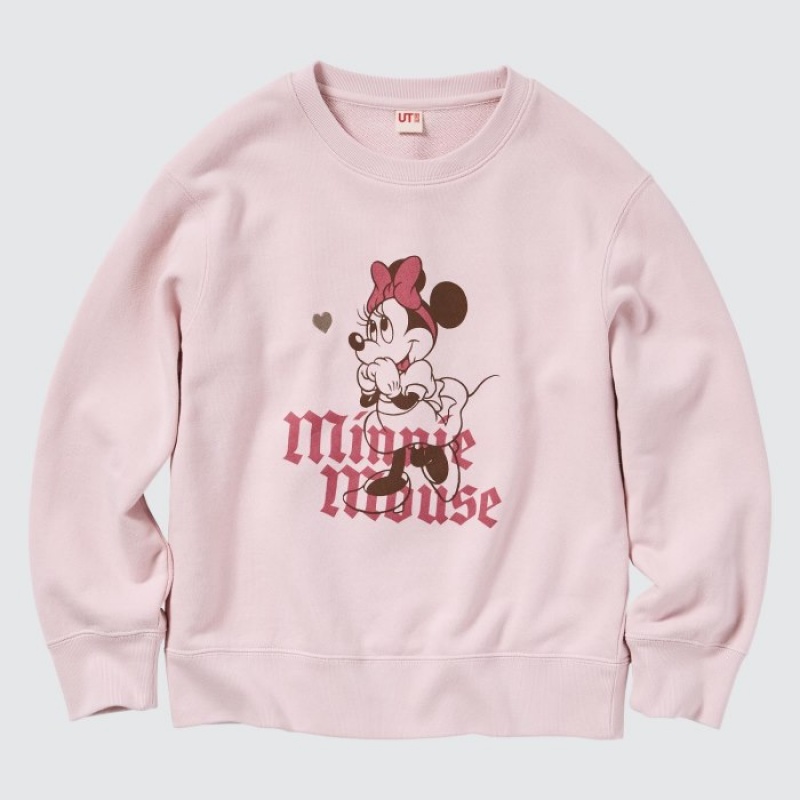 Uniqlo Sweat Long-Sleeve Sweatshirt Kinder Rosa | LUEO-62973