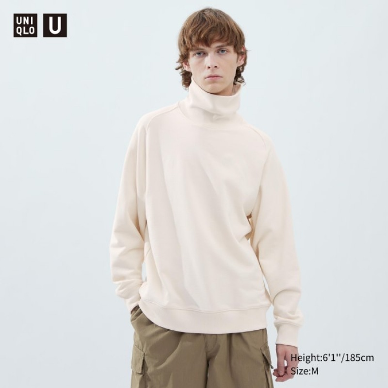 Uniqlo Sweat Turtleneck Long-Sleeve Sweatshirt Herren Weiß | PWCM-04185