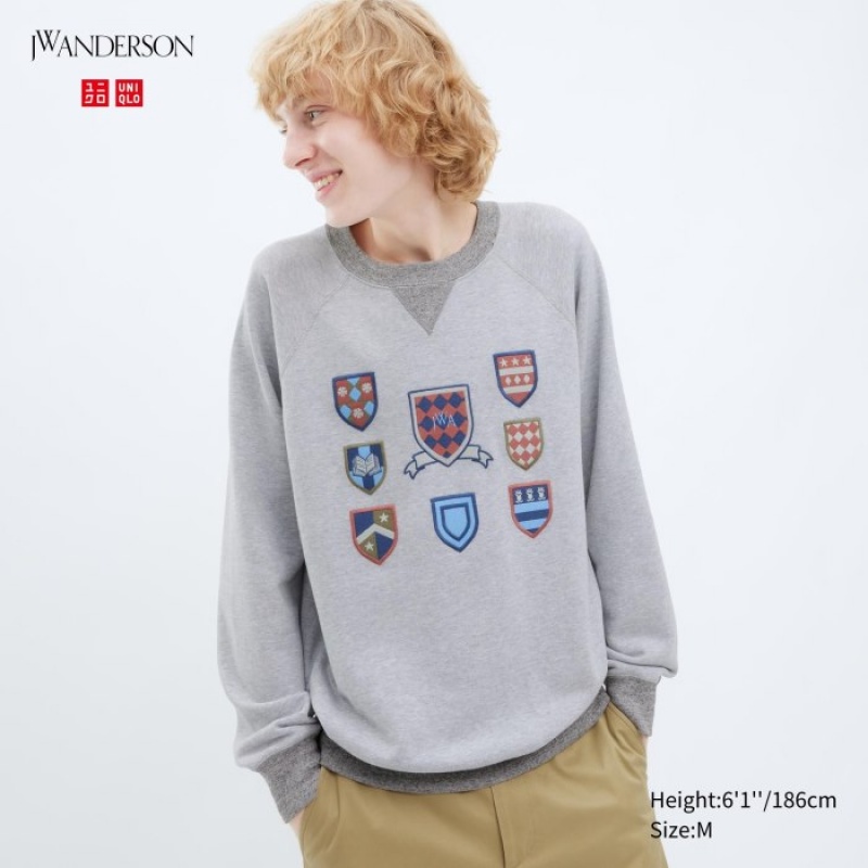 Uniqlo Sweatshirt Herren Grau | JCWL-93582