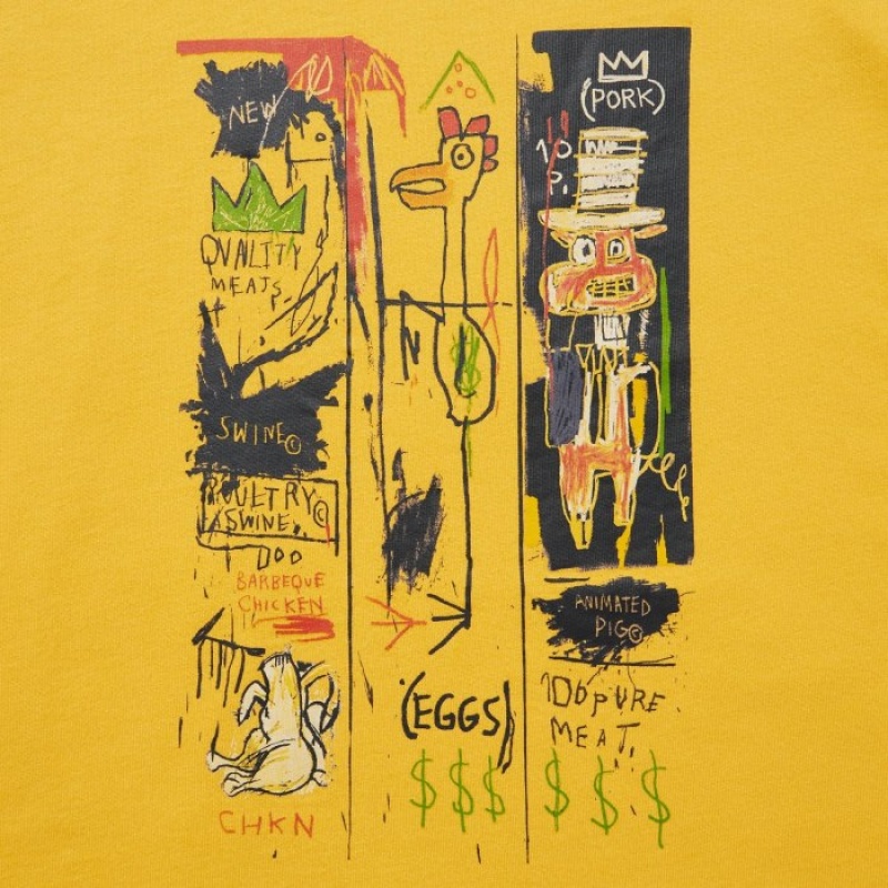 Uniqlo UT Archive UT (Kurzes Sleeve) (Jean-Michel Basquiat) Graphic T Shirt Damen Gelb | NZHU-89471