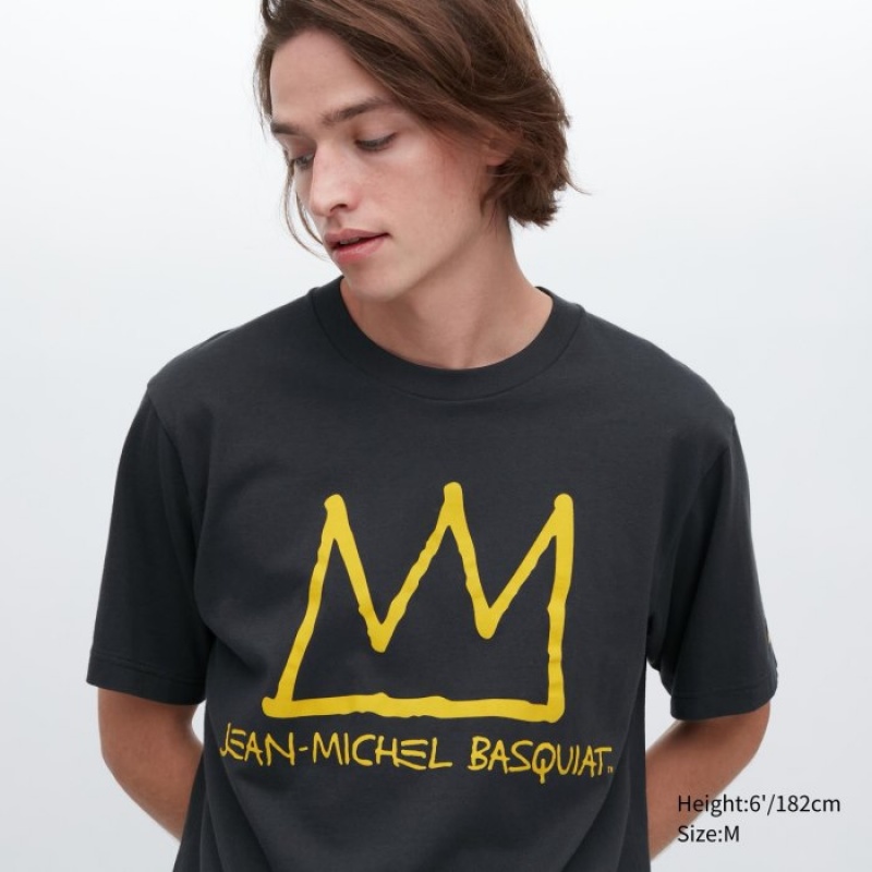 Uniqlo UT Archive UT (Kurzes Sleeve) (Jean-Michel Basquiat) Graphic T Shirt Herren Dunkelgrau | TWAU-73892