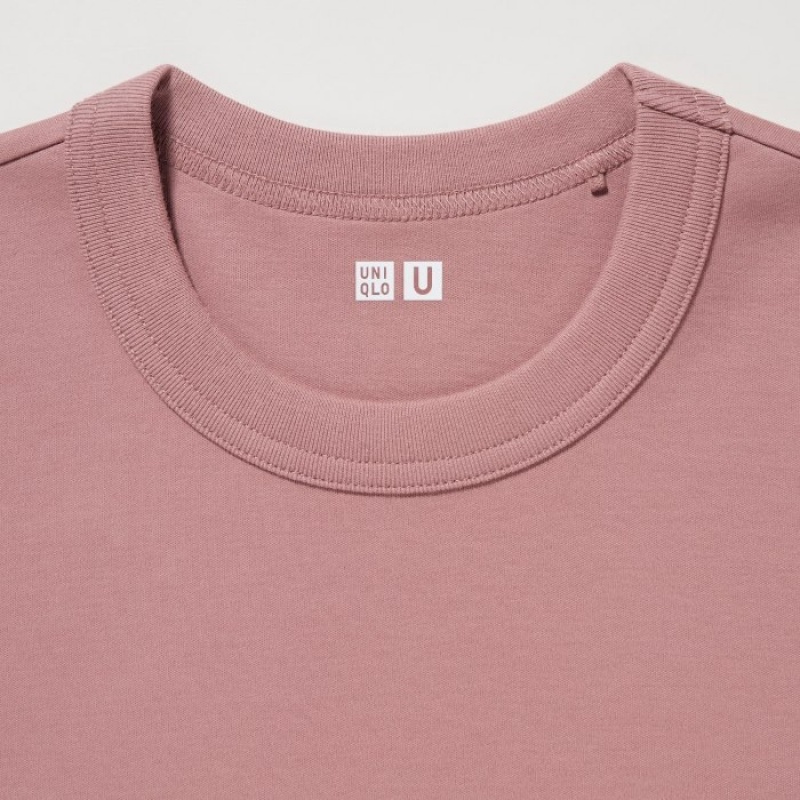 Uniqlo U Crew Neck Kurzes-Sleeve T-Shirt Damen Gelb | RWKN-17305