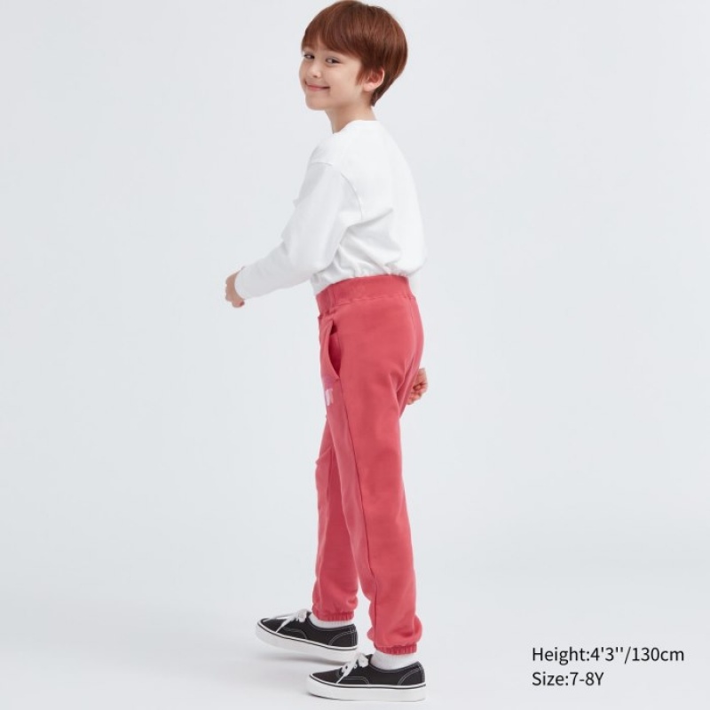 Uniqlo Ultra Stretch Graphic Jogginghose Kinder Rot | FYLO-81492