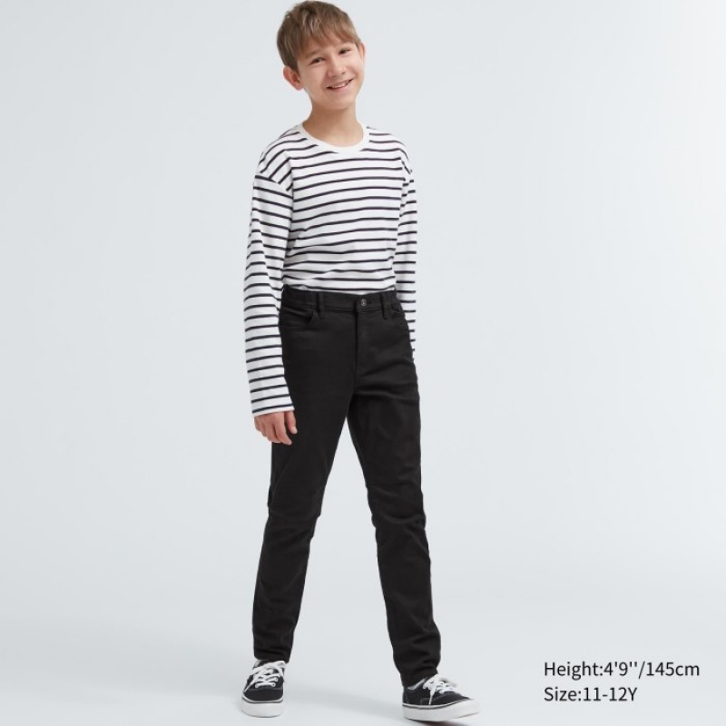 Uniqlo Ultra Stretch Soft Jeans Kinder Schwarz | IOUM-82614