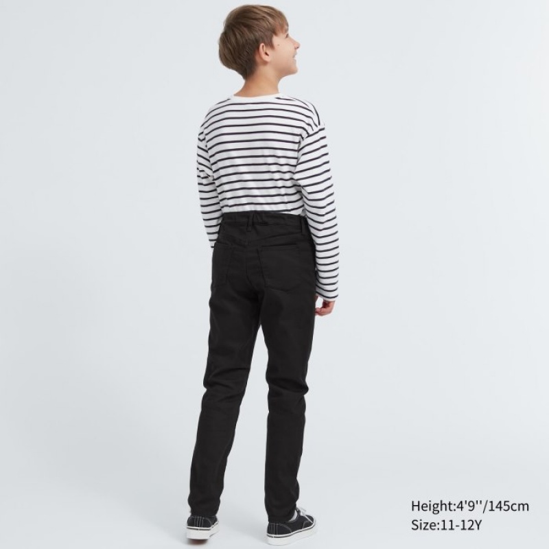 Uniqlo Ultra Stretch Soft Jeans Kinder Schwarz | IOUM-82614