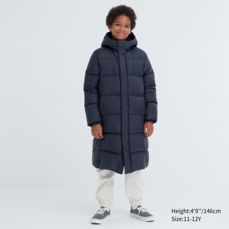 Uniqlo Warm-Gepolstert Daunenmäntel Kinder Olivgrün | OXUH-85379