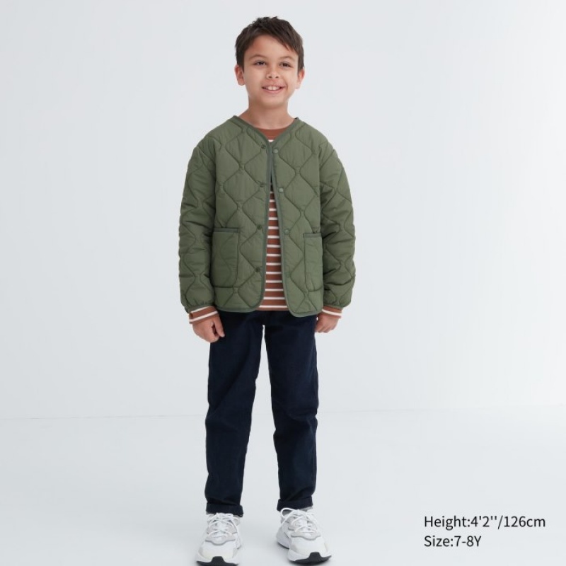 Uniqlo Warm Gepolstert Washable Strickjacke Kinder Weiß | GOXC-82703