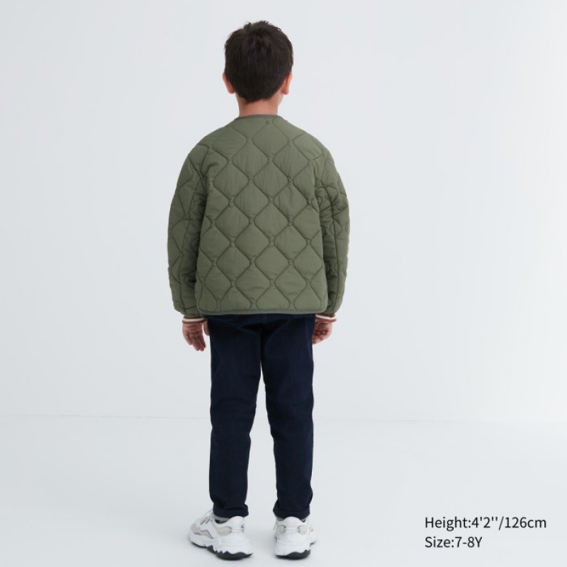 Uniqlo Warm Gepolstert Washable Strickjacke Kinder Weiß | GOXC-82703