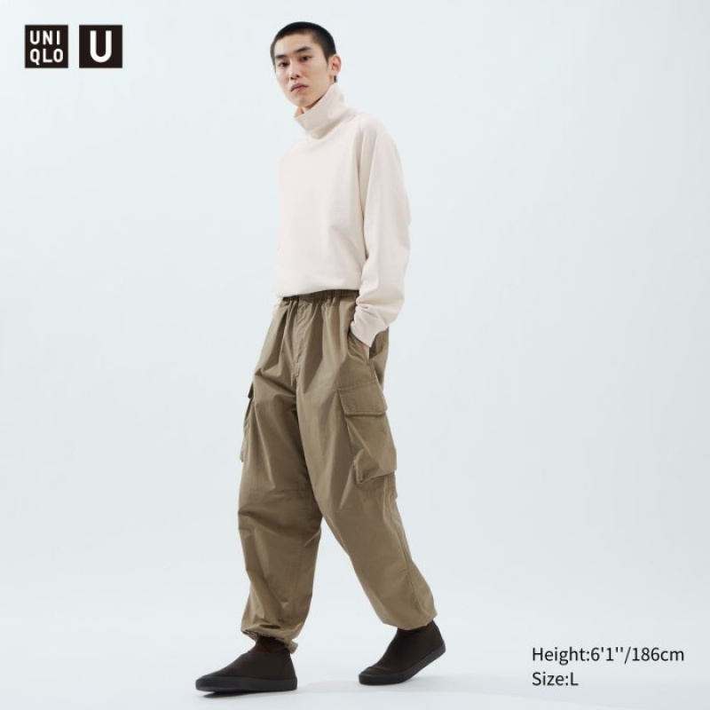 Uniqlo Weite-Fit Parachute Cargo Hose Damen Beige | INWB-81036