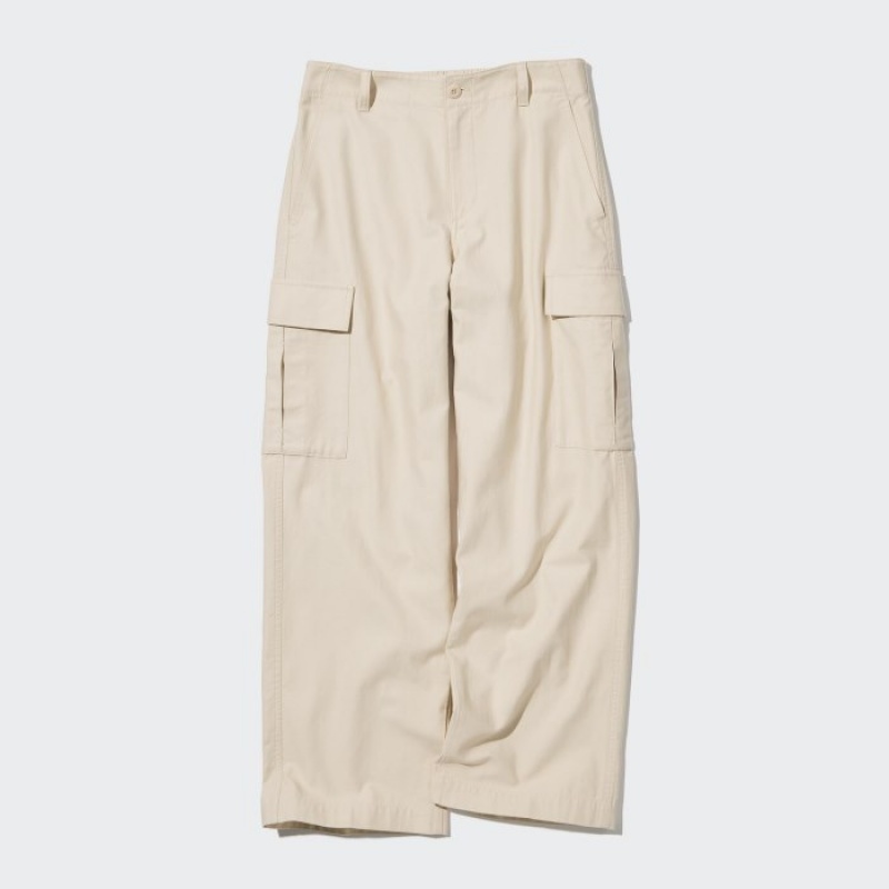 Uniqlo Weite Gerade Cargo Hose Damen Dunkelgrau | ZNOV-78962