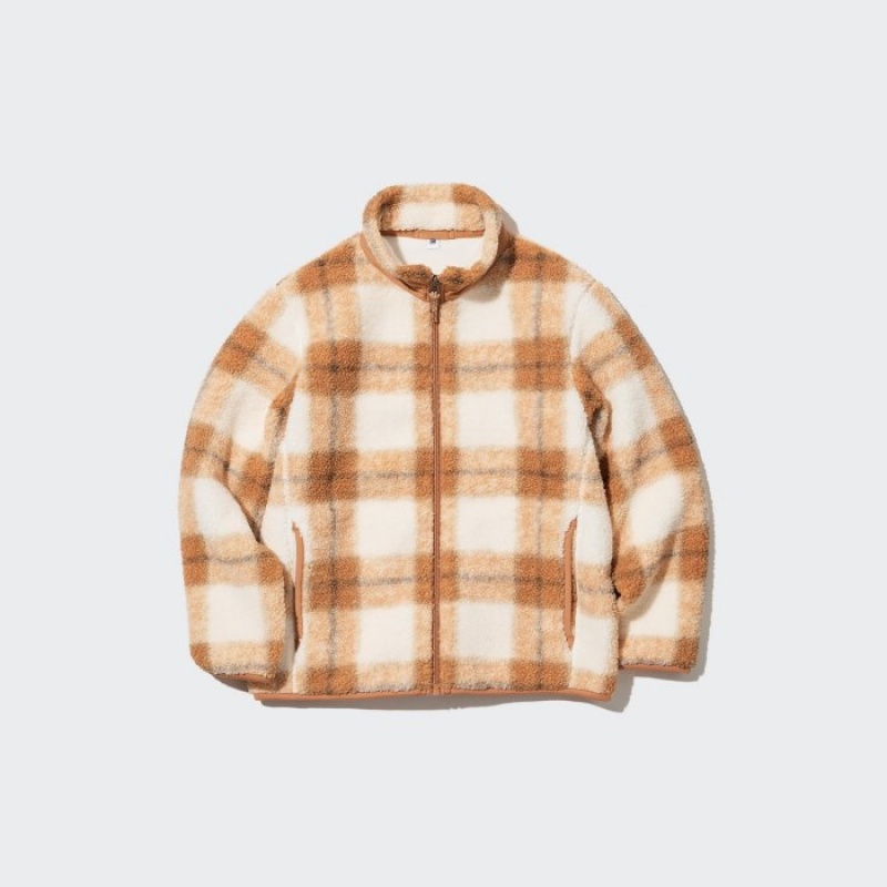 Uniqlo Windproof Fleece (Checked) Jacken Kinder Grün | KLSQ-50641