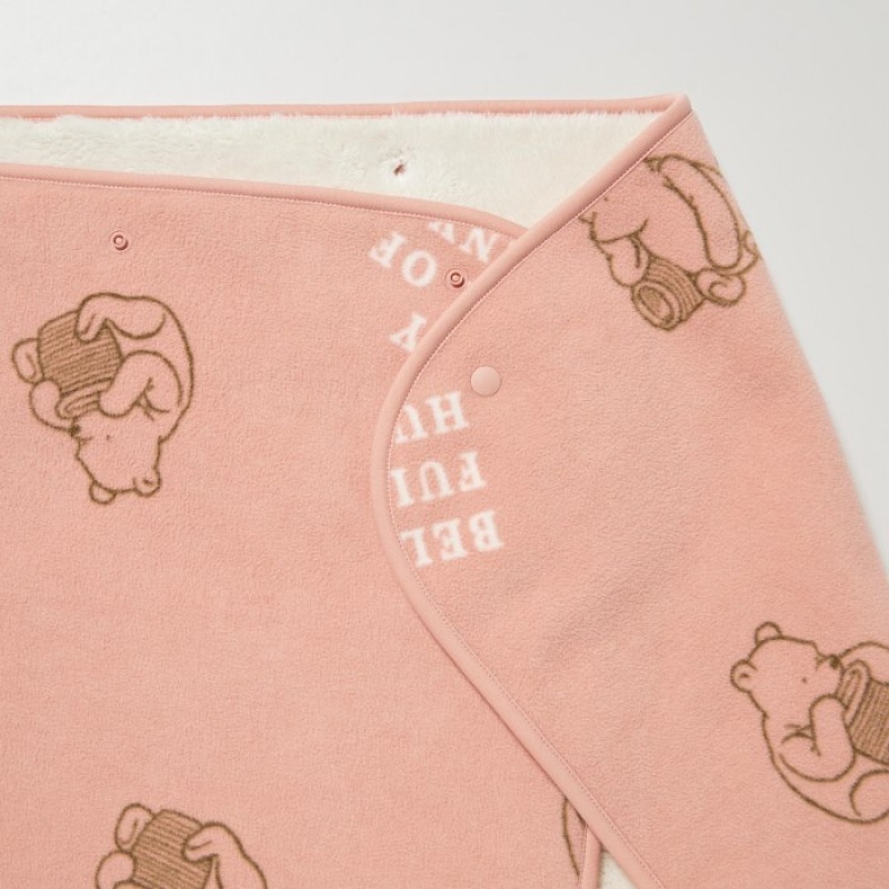 Uniqlo Winnie the Pooh Kollektion Fleece Reversible Kuscheldecke Damen Rosa | ZNBY-75149