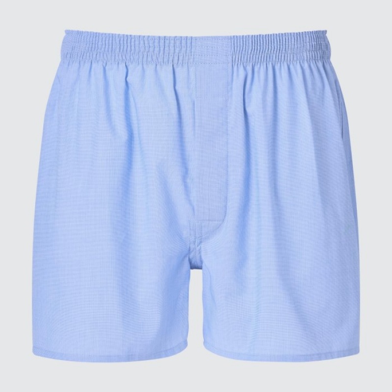 Uniqlo Woven Broadcloth Trunks Slip Herren Blau | TJLW-97480