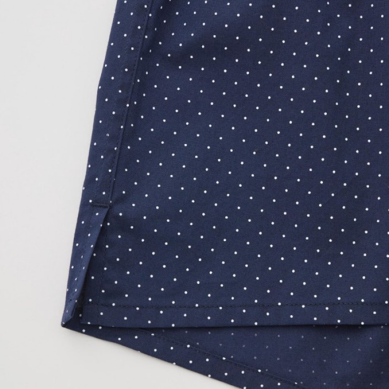 Uniqlo Woven Dotted Trunks Slip Herren Navy | PZOW-82061